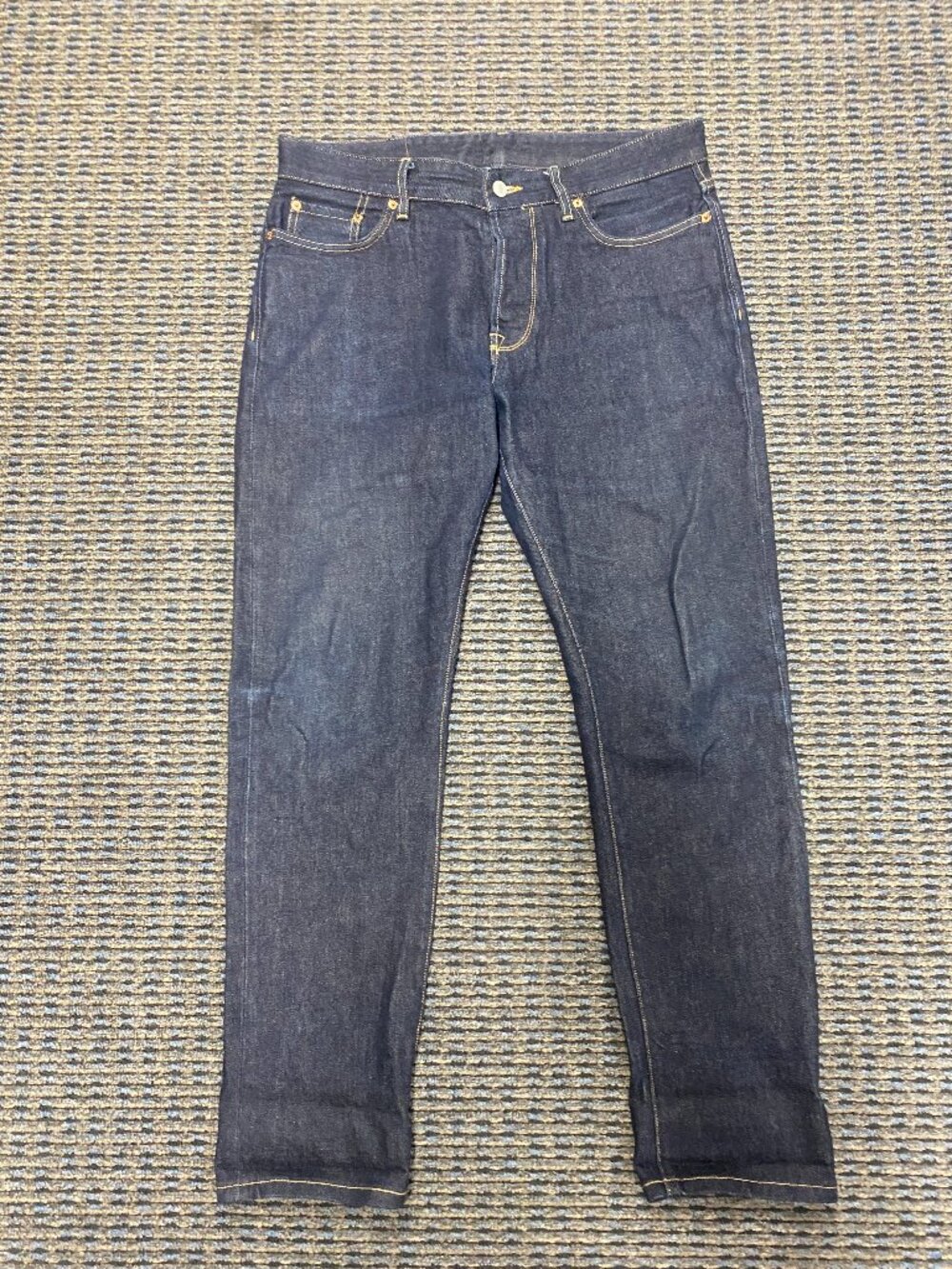 Buck Mason Maverick Slim Jeans Mens 34 x 34 Button Fly